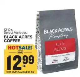 Food Lion BLACK ACRES COFFEE offer