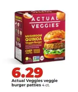 Hy-Vee Actual Veggies Veggie Burger Patties offer