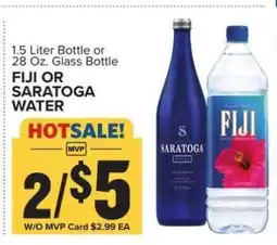 Food Lion FIJI OR SARATOGA WATER offer