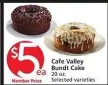 Albertsons Cafe Valley Bundt Cake offer