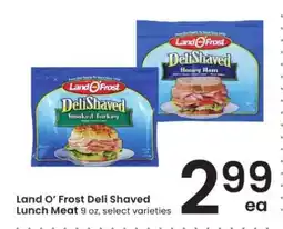 Albertsons Land O'Frost Deli Shaved Lunch Meat offer