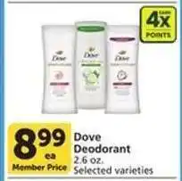 Albertsons Dove Deodorant offer