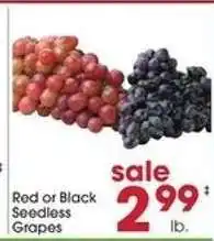 Giant Eagle Red or Black Seedless Grapes offer