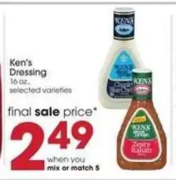 Giant Eagle Ken's Dressing offer