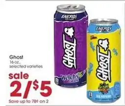 Giant Eagle Ghost Energy Drink offer