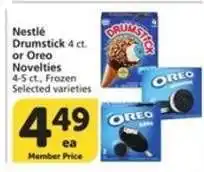 Albertsons Nestlé Drumstick or Oreo Novelties offer