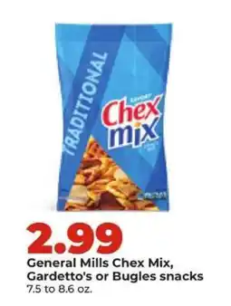 Hy-Vee General Mills Chex Mix, Gardetto’s or Bugles snacks offer