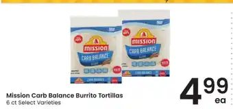 Albertsons Mission Carb Balance Burrito Tortillas offer