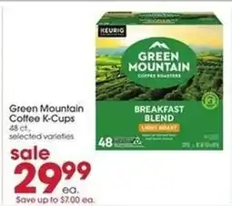 Giant Eagle Green Mountain Coffee K-Cups offer