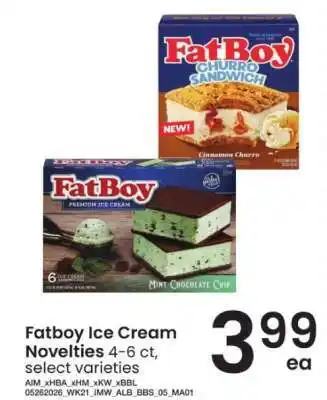 Albertsons FatBoy Ice Cream Novelties offer