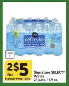 Albertsons Signature Select Water offer