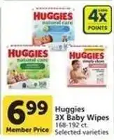 Albertsons Huggies 3x Baby Wipes offer