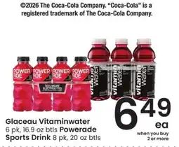 Albertsons Glaceau Vitaminwater / Powerade Sports Drink offer