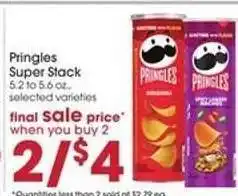 Giant Eagle Pringles Super Stack offer