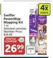 Albertsons Swiffer PowerMop Mopping Kit offer