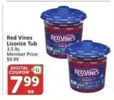 Albertsons Red Vines Licorice Tub offer