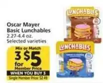Albertsons Oscar Mayer Basic Lunchables offer