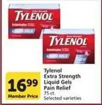 Albertsons Tylenol Extra Strength Liquid Gels Pain Relief offer