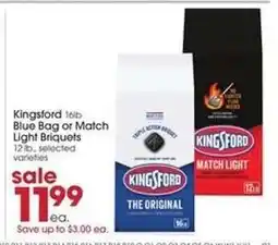 Giant Eagle Kingsford Blue Bag or Match Light Briquets offer