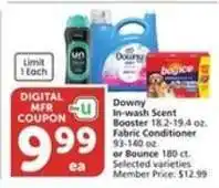 Albertsons Downy In-wash Scent Booster, Fabric Conditioner or Bounce offer