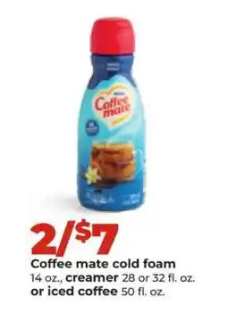 Hy-Vee Coffee Mate Cold Foam offer
