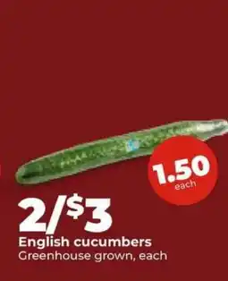 Hy-Vee ENGLISH CUCUMBERS offer