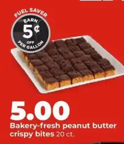 Hy-Vee Bakery-fresh peanut butter crispy bites offer