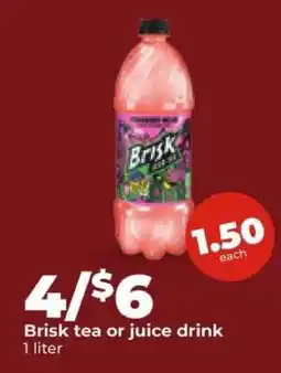 Hy-Vee Brisk tea or juice drink offer