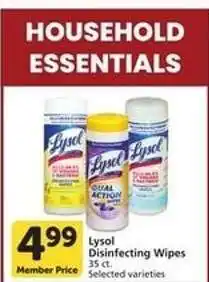 Albertsons Lysol Disinfecting Wipes offer