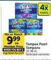 Albertsons Tampax Pearl Tampons offer