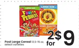 Albertsons Post Large Cereal offer