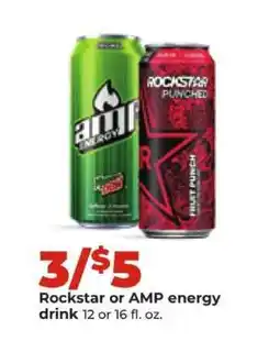 Hy-Vee Rockstar or Amp Energy Drink offer