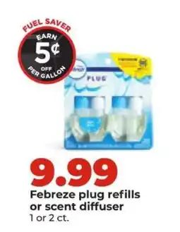 Hy-Vee Febreze plug refills or scent diffuser offer