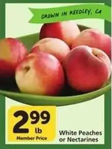 Albertsons White Peaches or Nectarines offer