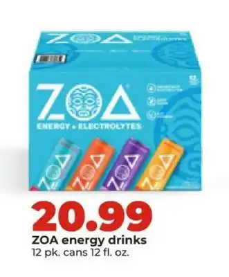 Hy-Vee ZOA energy drinks offer