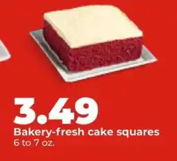 Hy-Vee Bakery-fresh cake squares offer