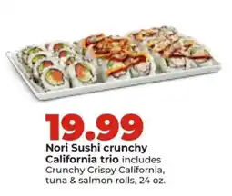 Hy-Vee Nori Sushi crunchy California trio offer