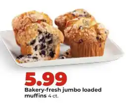 Hy-Vee Bakery Fresh Jumbo Loaded Muffins offer
