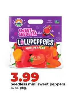 Hy-Vee Seedless mini sweet peppers offer