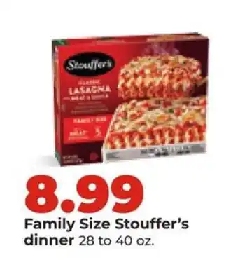 Hy-Vee Family Size Stouffer's dinner offer