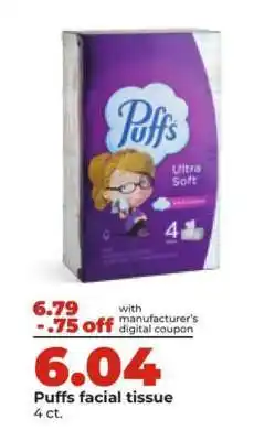 Hy-Vee Puffs Facial Tissue offer