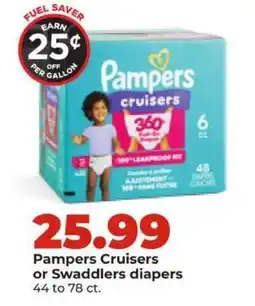 Hy-Vee Pampers Cruisers or Swaddlers Diapers offer