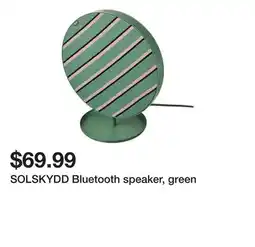 Ikea SOLSKYDD Bluetooth speaker, green offer