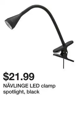 Ikea NÄVLINGE LED clamp spotlight, black offer
