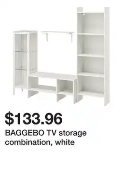 Ikea BAGGEBO TV storage combination, white offer