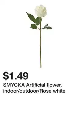 Ikea SMYCKA Artificial flower, indoor/outdoor/Rose white offer