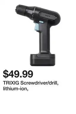 Ikea TRIXIG Screwdriver/drill, lithium-ion offer