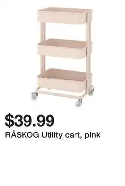 Ikea RÃ…SKOG Utility cart, pink offer