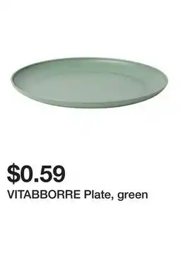 Ikea VITABBORRE Plate, green offer