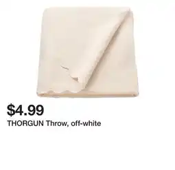 Ikea THORGUN Throw, off-white offer